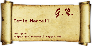 Gerle Marcell névjegykártya
